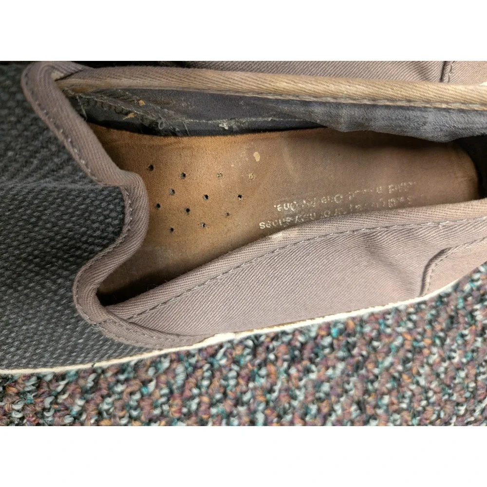 Toms‎ Womens Alpargata Slip On Shoes Grey Taupe Canvas Espadrille Flats 5.5